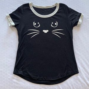 Black and White Cat Face Shirt